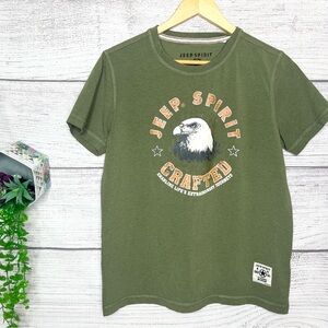 Jeep Spirit Army Green American Eagle T-Shirt Women’s Size Large